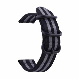Killer Deals 22MM Universal Nylon Band Black+Grey (S-U22-N-B+G)