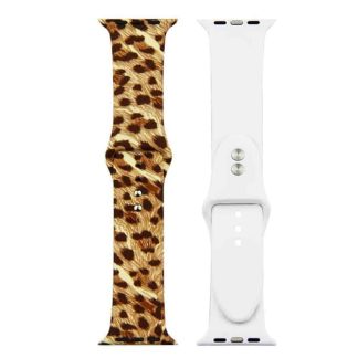 Killer Deals 38/40/41mm Apple Watch  Silicone Strap - Cheetah Print (M-L)