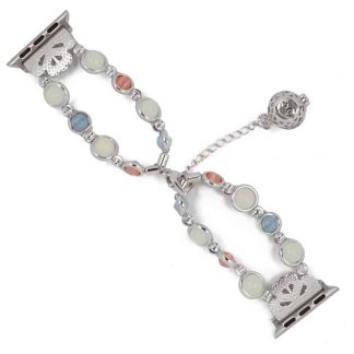 Killer Deals 38/40/41mm Apple Watch luminous beaded pearl strap - Silver