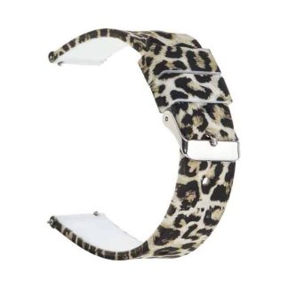 Killer Deals 18mm Universal Watch Silicone Strap for Garmin/ Fossil/ Huawei- Leopard