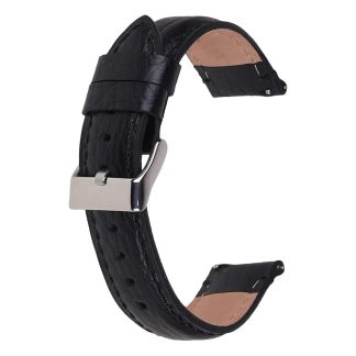 Killer Deals 22mm Universal Watch QuickFit Synthetic Leather Strap – Black