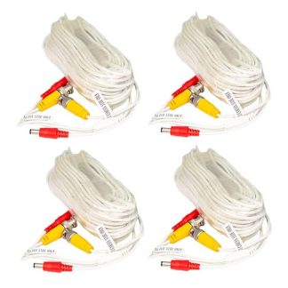 Killer Deals 20M Power/Video CCTV Camera Extension Cable Kit- 4 Pack Combo