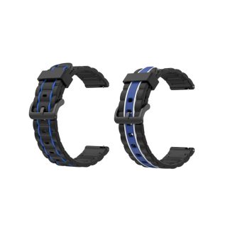 Killer Deals 22mm Universal Watch Silicone Strap- Black & Blue