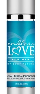 Endless Love for Men Stay Hard and Prolong Water Based Lubricant 1.7 Oz