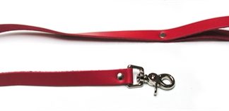 Leather Leash - Red