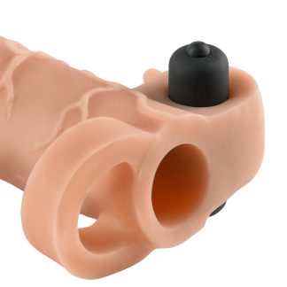 Fantasy X-Tensions Vibrating Real Feel 1-Inch Extension - Light