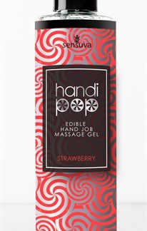 Handi Pop Handjob Massage Gel - Strawberry - 4.2 Oz.