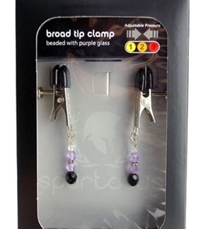 Beaded Clamps - Adjustable Broad Tip - Purple