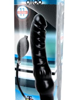 Inflatable 11 Inch Super Dong - Black