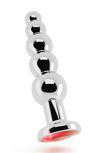 Rich R5 Silver Metal Plug - 4.9 Inch - Red Sapphire