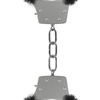 Pleasure Furry Handcuffs - Black