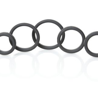 Boneyard Silicone Ring 5 Pc Kit - Black