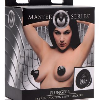 Master Series - Plungers Extreme Suction Nipple Suckers - Black