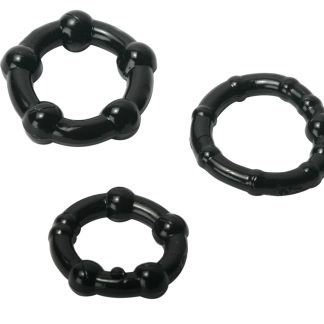 Black Performance Erection Rings - Packaged