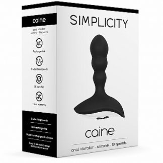 Caine Anal Vibrator - Black