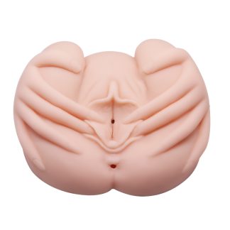 Crazy Bull the Realistic Skin-Like Texture Vagina and Anal Masturbator Vibration and Double Entrance