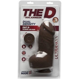 The D - Fat D - 8 Inch With Balls - Ultraskyn - Chocolate