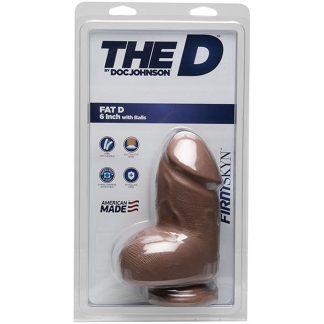 The D - Fat D - 6 Inch With Balls - Firmskyn - Caramel