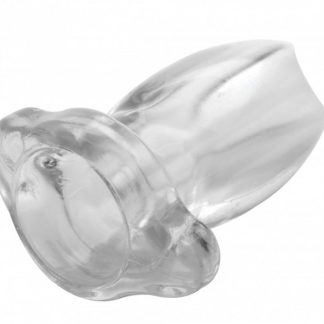 Peephole Clear Hollow Anal Plug - Small