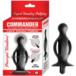 Commander Expert Vibrating Buttplug - Black