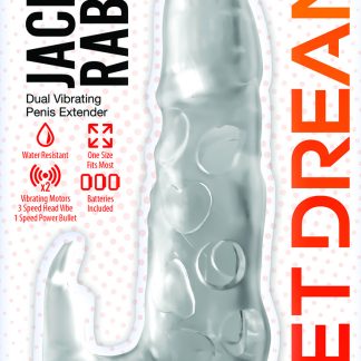 Jack Rabbit Dual Vibrating Extender - Clear