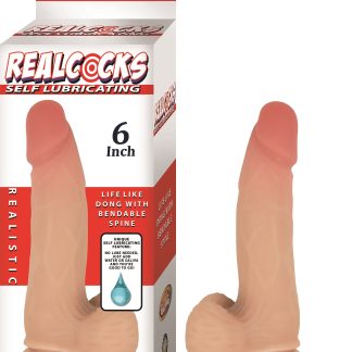 Realcocks Self Lubricating Dong - 6 Inch - Flesh