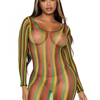 Rasta Net Mini Dress - One Size