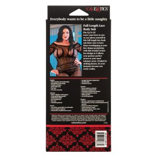 Scandal Plus Size Full Length Lace Body Suit - Plus Size - Black