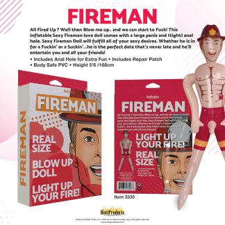 Fireman - Inflatable Party Doll