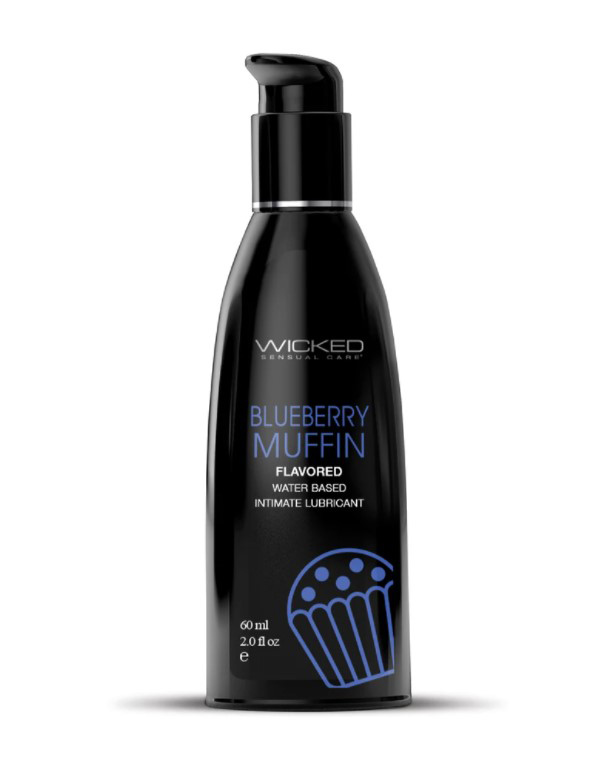 Aqua Blueberry Muffin Flavored Water Based Intimate Lubricant - 2 Fl. Oz.
