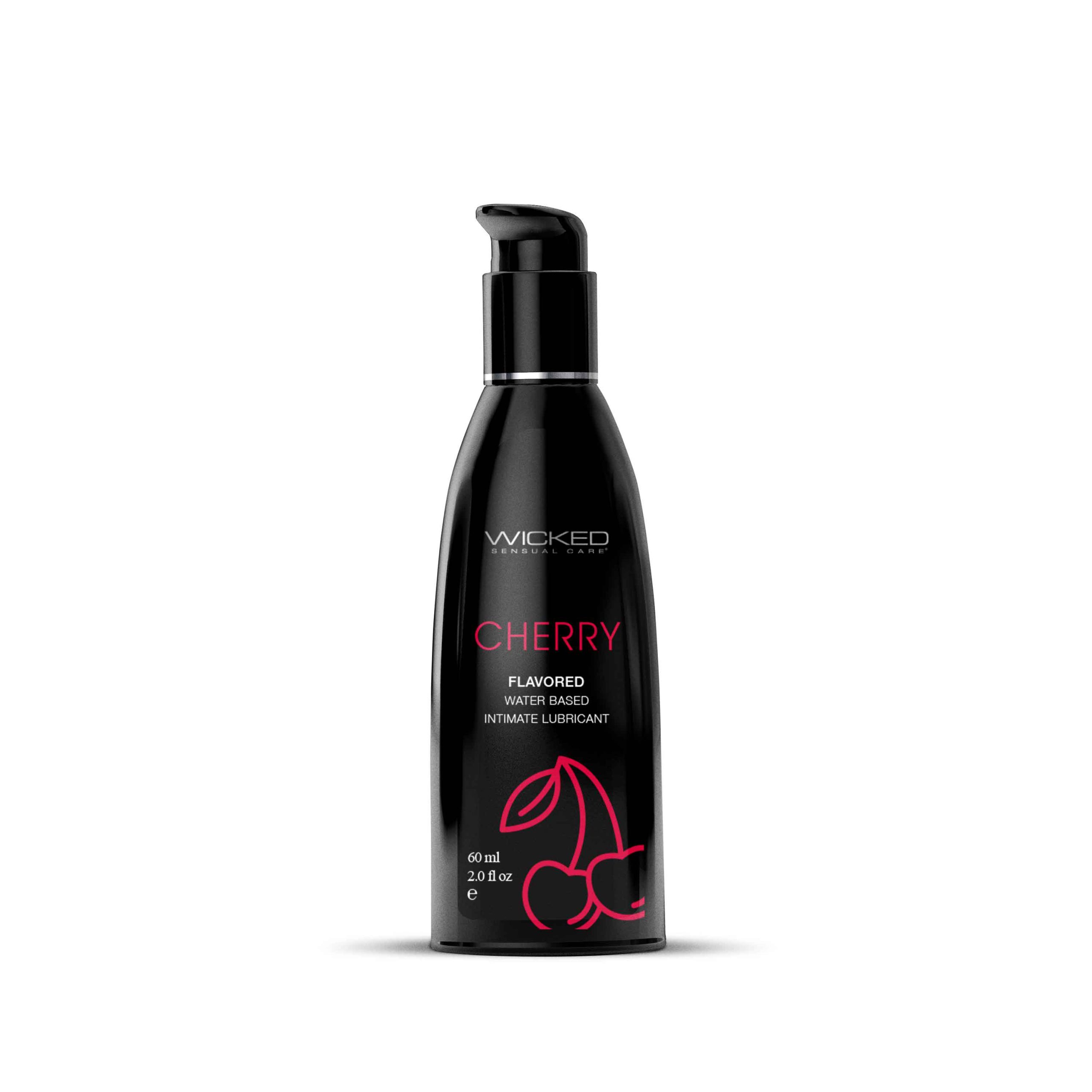 Aqua Cherry Flavored Water Based Intimate Lubricant - 2 Fl. Oz.