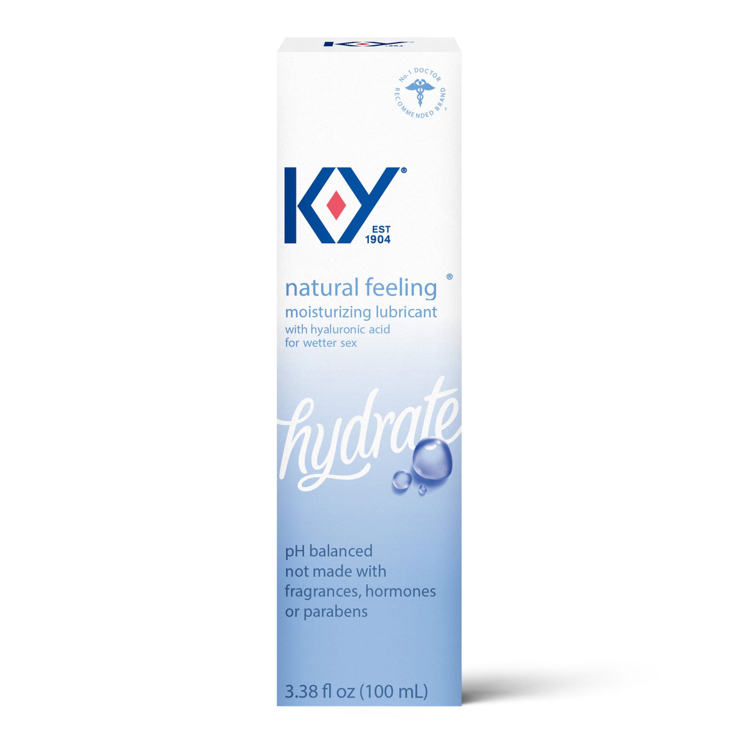 K-Y Natural Feeling Lube With Hyaluronic Acid - 3.38 Fl Oz / 100 ml