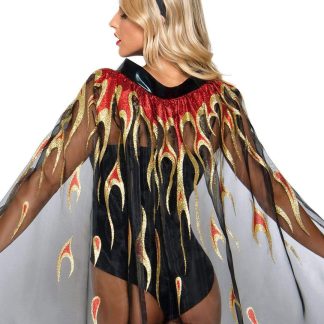 Glitter Flame Devil Cape and Devil Horns