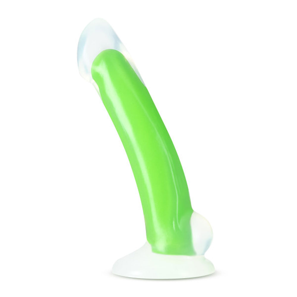 Neo Elite - Glow in the Dark - Omnia - 7 Inch Silicone Dual Density Dildo - Neon Green