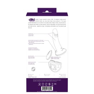 Diki Rechargeable Vibrating Dildo With Harness - Deep Purple