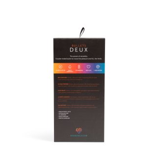 Sensuelle Double Ended Deux Bullet - Black