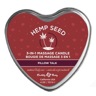 Hemp Seed 3-in-1 Massage Candle - Pillow Talk - 4 Oz