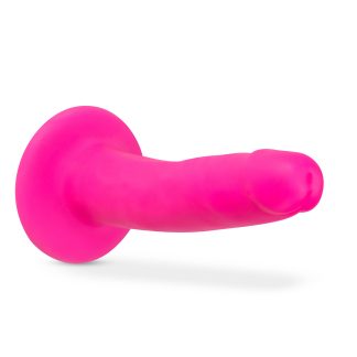 Neo Elite - 6 Inch Silicone Dual Density Cock - Neon Pink