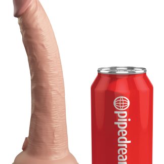 King Cock Elite 7 Inch Vibrating Silicone Dual Density Cock With Remote - Light