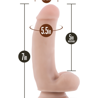 Dr. Skin Silicone - Dr. Samuel - 7 Inch Dildo With Suction Cup - Vanilla
