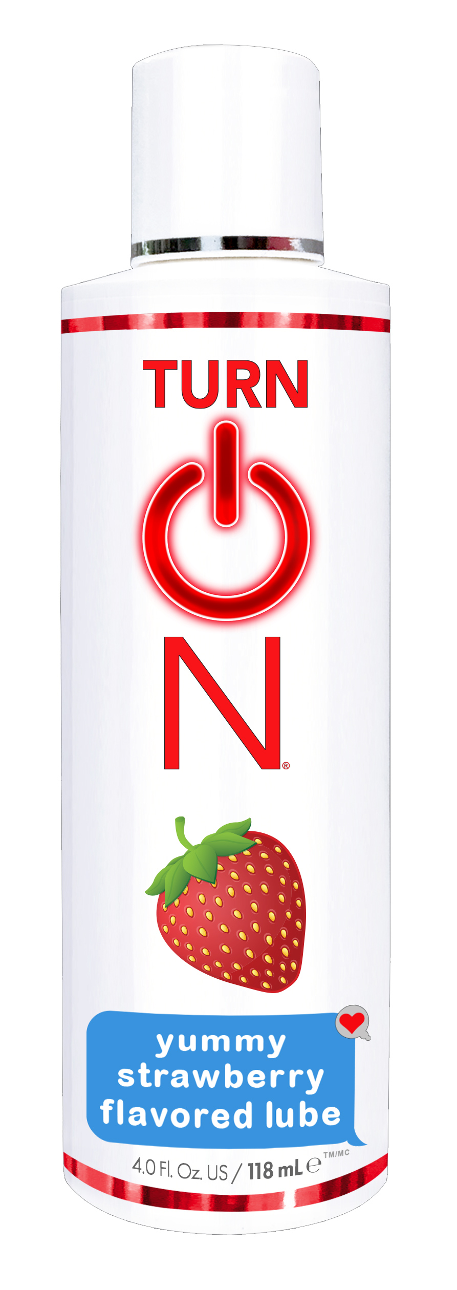 Turn on Yummy Strawberry Flavored Lube - 4 Fl. Oz