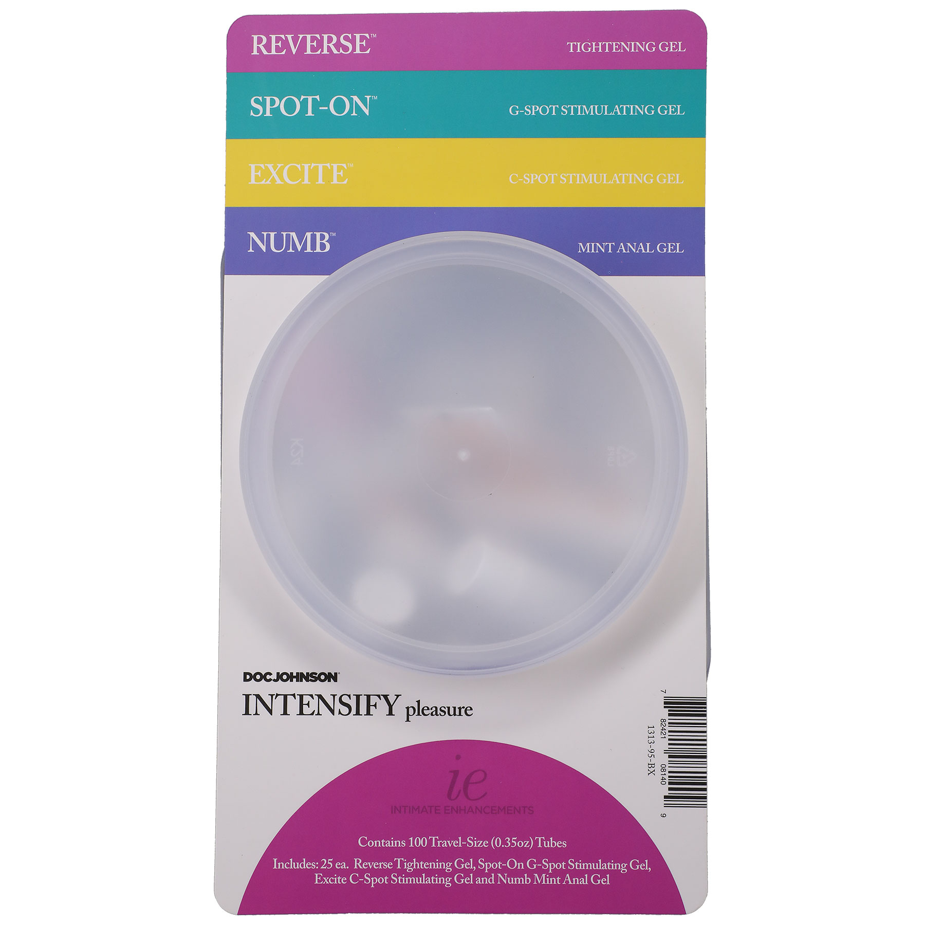 Intimate Enhancements - Intensify Pleasure - Fishbowl Display - 100 Pieces - 0.35 Oz Tubes