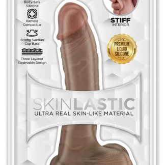 Skinsations - Skinlastic - Sliding Skin Dildo - 7-Inch With Suction Base