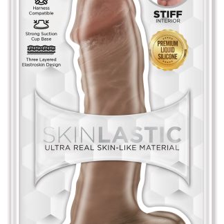Skinsations - Skinlastic - Sliding Skin Dildo - 8-Inch With Suction Base