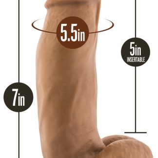 Dr. Skin Silicone - Dr. Samuel - 7 Inch Dildo With Suction Cup - Mocha