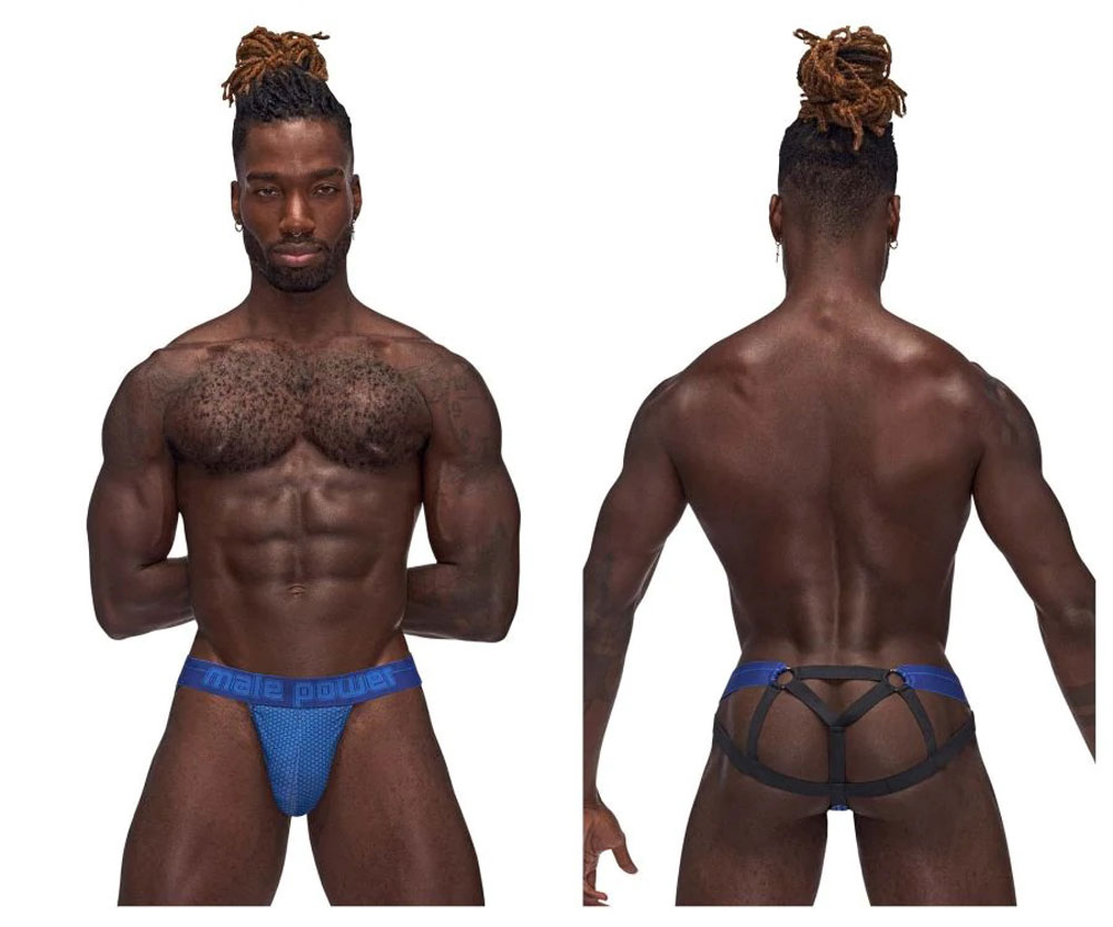 Sexagon Strappy Ring Jock - Large/x-Large - Royal