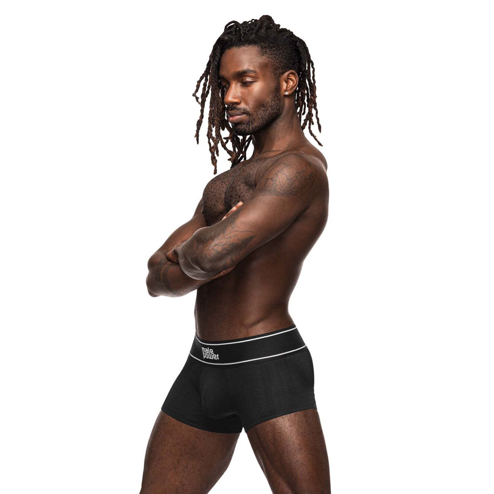 Modal Rib Pouch Short - Large - Black