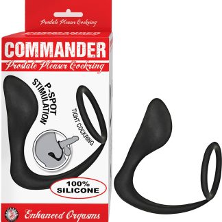 Commander Prostate Pleaser Cockring - Black