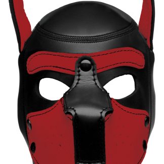 Spike Neoprene Puppy Hood - Red