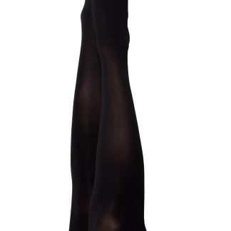 Danielle - Black Opaque Thigh High - Size B - Black